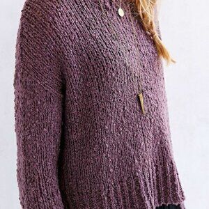 Kimchi Blue Favorite Boucle Sweater Purple Mauve | Medium